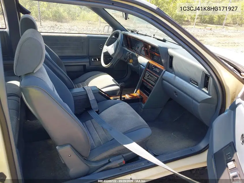1987 Chrysler Lebaron VIN: 1C3CJ41K8HG171927 Lot: 45205722