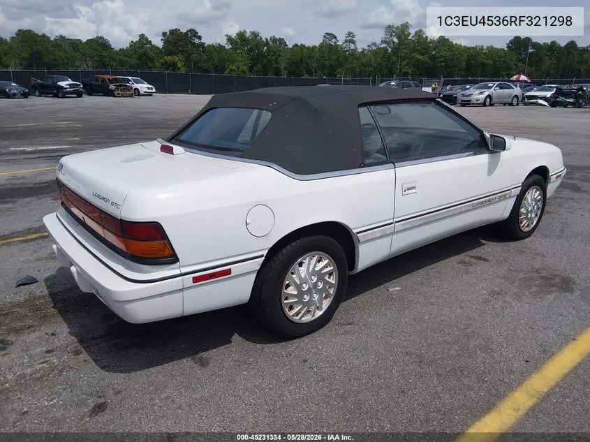 1994 Chrysler Lebaron Gtc/Lx VIN: 1C3EU4536RF321298 Lot: 45231334