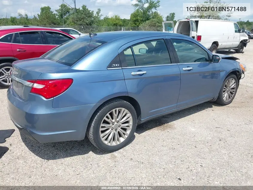 2011 Chrysler 200 Limited VIN: 1C3BC2FG1BN571488 Lot: 45599969