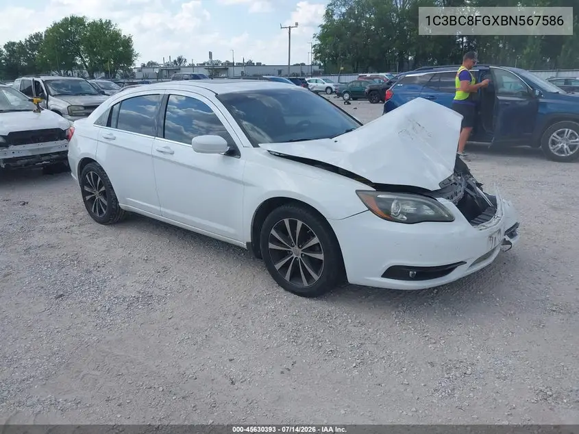 2011 Chrysler 200 S VIN: 1C3BC8FGXBN567586 Lot: 45630393