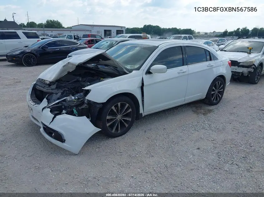 2011 Chrysler 200 S VIN: 1C3BC8FGXBN567586 Lot: 45630393