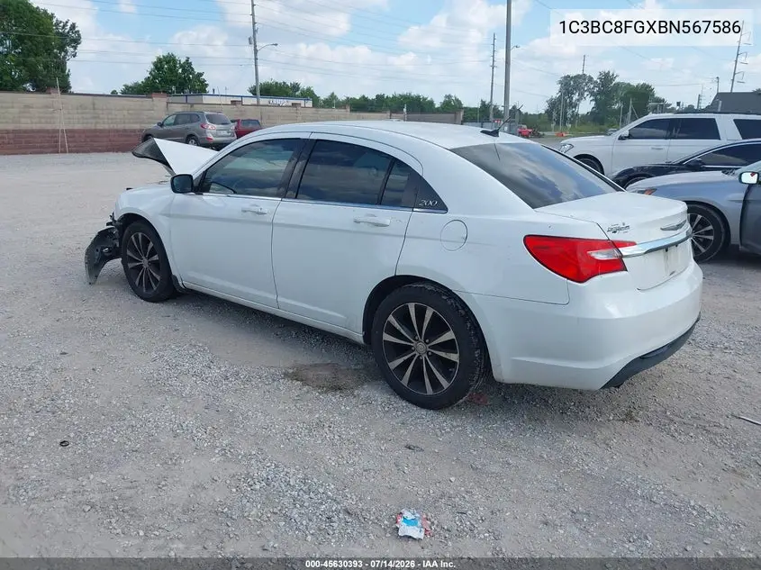 2011 Chrysler 200 S VIN: 1C3BC8FGXBN567586 Lot: 45630393