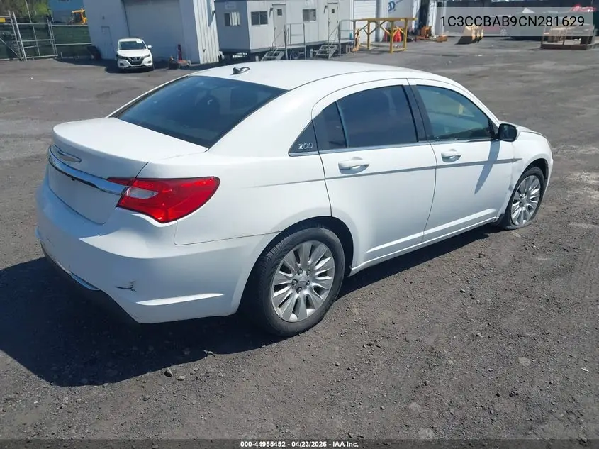 1C3CCBAB9CN281629 2012 Chrysler 200 Lx