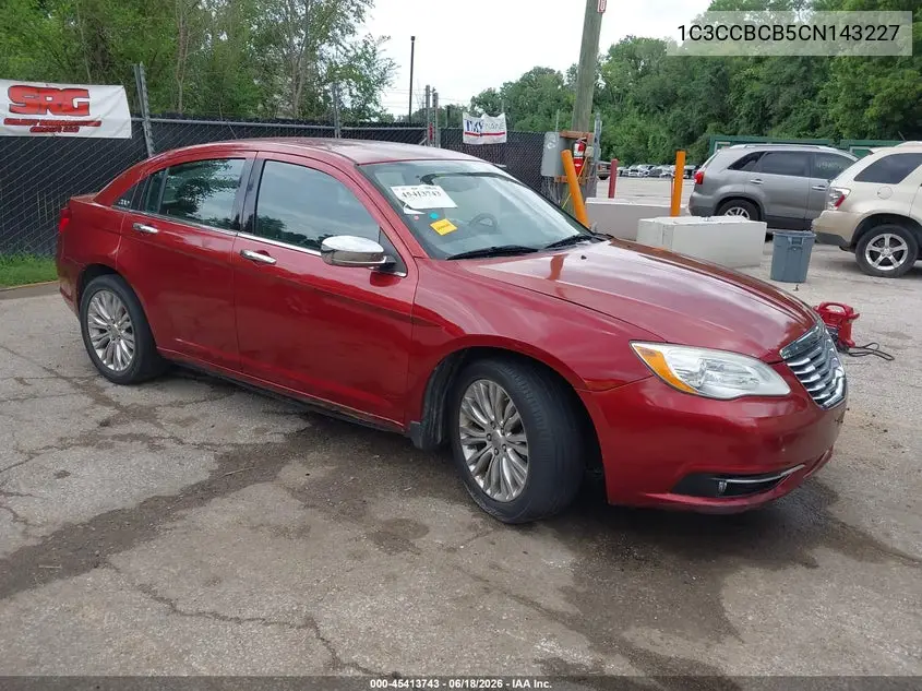 2012 Chrysler 200 Limited VIN: 1C3CCBCB5CN143227 Lot: 45413743