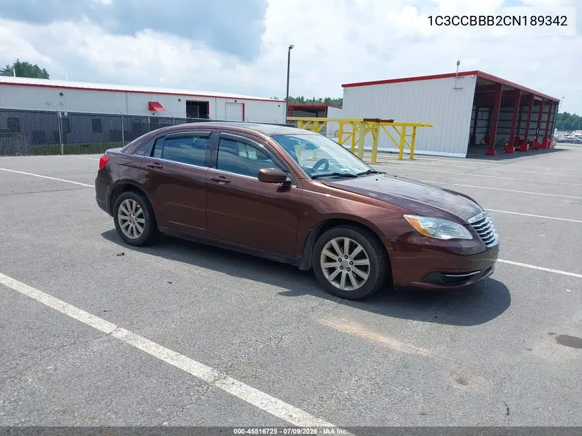 1C3CCBBB2CN189342 2012 Chrysler 200 Touring