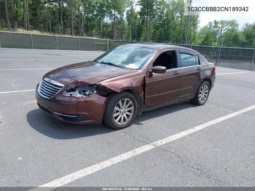 1C3CCBBB2CN189342 2012 Chrysler 200 Touring