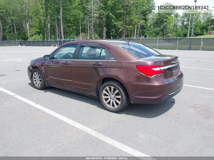 1C3CCBBB2CN189342 2012 Chrysler 200 Touring