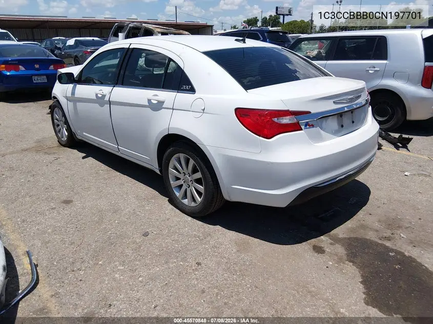 2012 Chrysler 200 Touring VIN: 1C3CCBBB0CN197701 Lot: 45570848