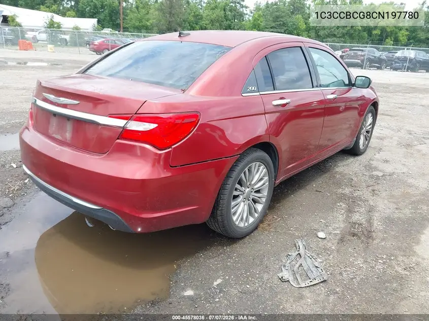 2012 Chrysler 200 Limited VIN: 1C3CCBCG8CN197780 Lot: 45578036