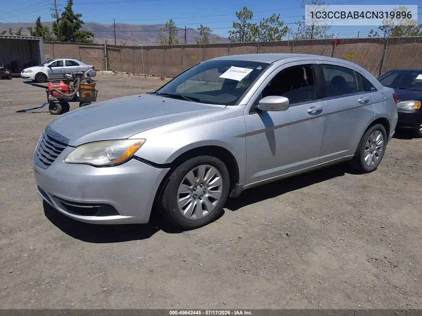 2012 Chrysler 200 Lx VIN: 1C3CCBAB4CN319896 Lot: 45642445