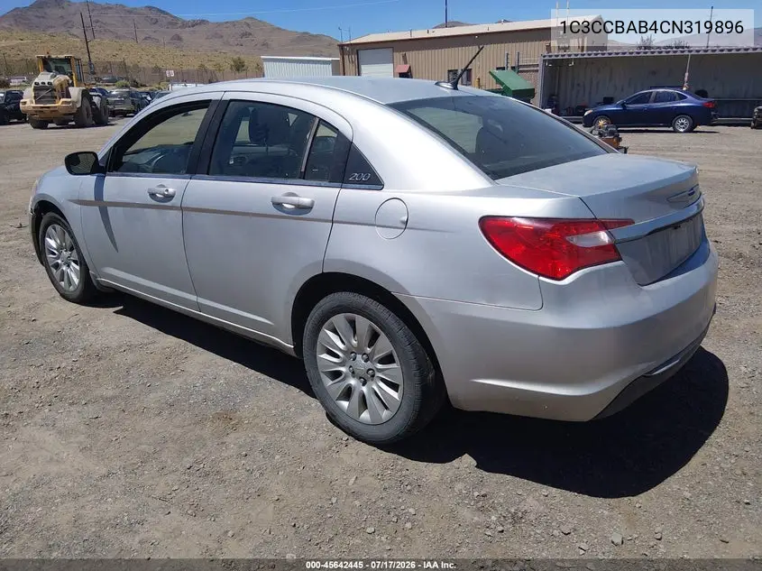 2012 Chrysler 200 Lx VIN: 1C3CCBAB4CN319896 Lot: 45642445
