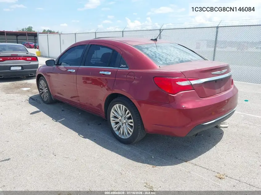 2012 Chrysler 200 Limited VIN: 1C3CCBCG8CN146084 Lot: 45645839