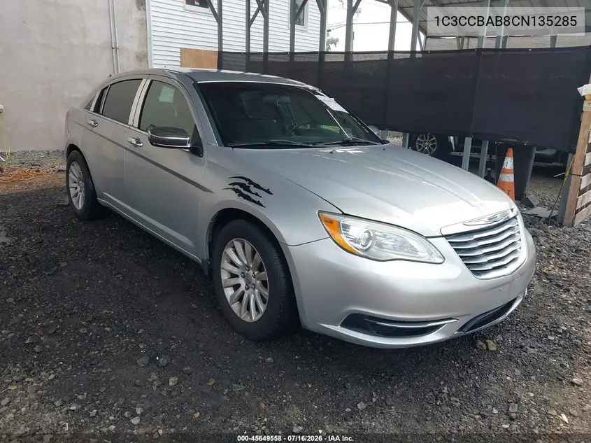 2012 Chrysler 200 Lx VIN: 1C3CCBAB8CN135285 Lot: 45649558
