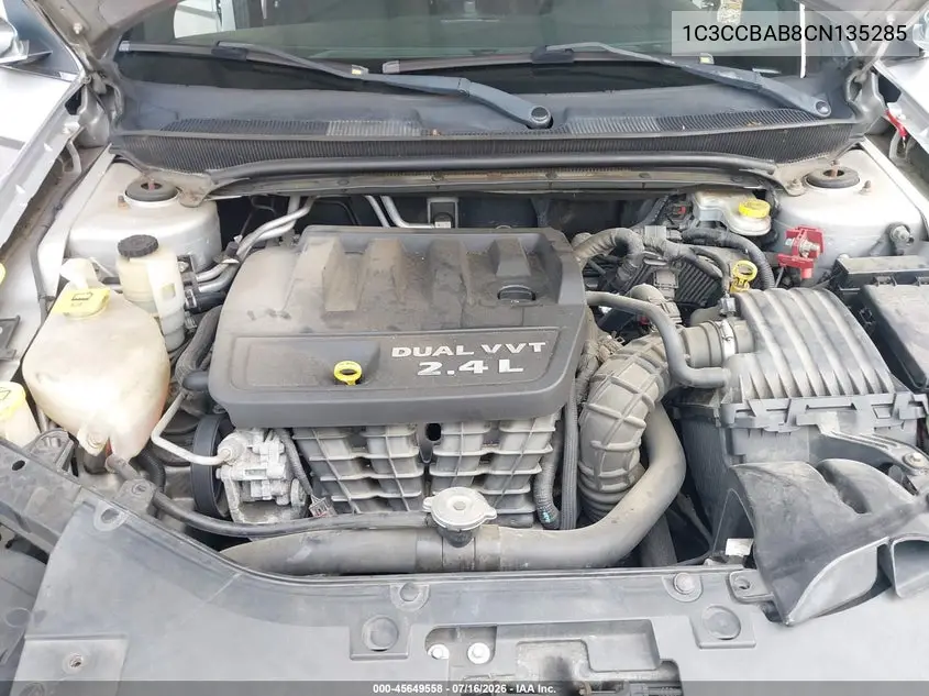 2012 Chrysler 200 Lx VIN: 1C3CCBAB8CN135285 Lot: 45649558