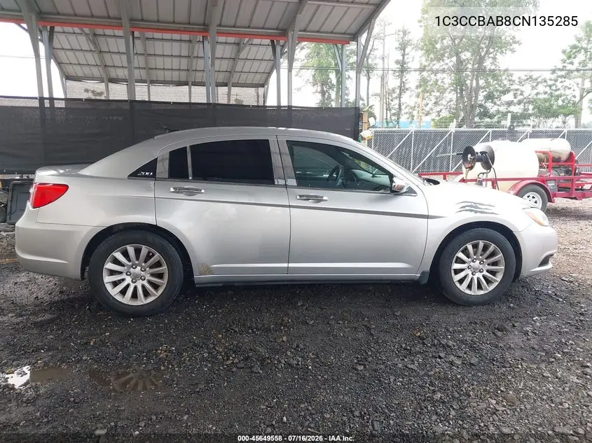 2012 Chrysler 200 Lx VIN: 1C3CCBAB8CN135285 Lot: 45649558