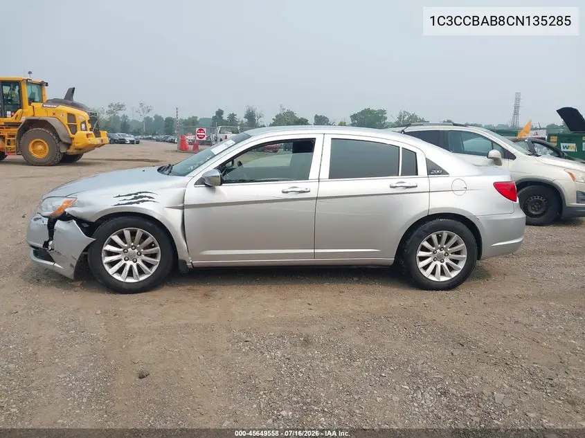 2012 Chrysler 200 Lx VIN: 1C3CCBAB8CN135285 Lot: 45649558