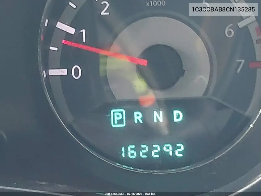 2012 Chrysler 200 Lx VIN: 1C3CCBAB8CN135285 Lot: 45649558