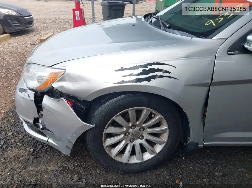 2012 Chrysler 200 Lx VIN: 1C3CCBAB8CN135285 Lot: 45649558