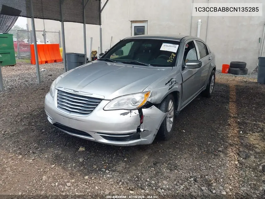 2012 Chrysler 200 Lx VIN: 1C3CCBAB8CN135285 Lot: 45649558
