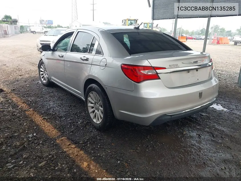 2012 Chrysler 200 Lx VIN: 1C3CCBAB8CN135285 Lot: 45649558