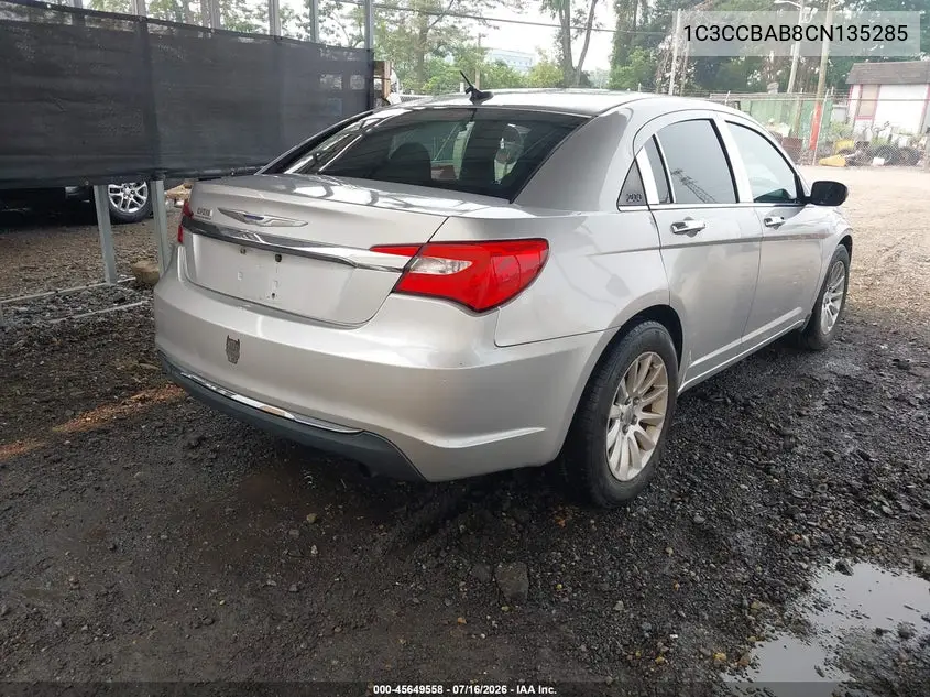 2012 Chrysler 200 Lx VIN: 1C3CCBAB8CN135285 Lot: 45649558