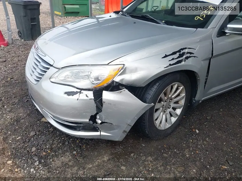 2012 Chrysler 200 Lx VIN: 1C3CCBAB8CN135285 Lot: 45649558