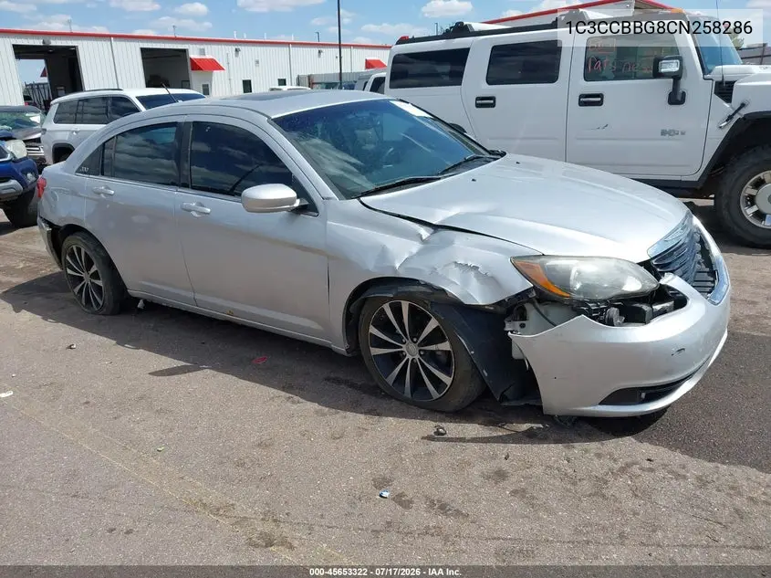 2012 Chrysler 200 Touring VIN: 1C3CCBBG8CN258286 Lot: 45653322