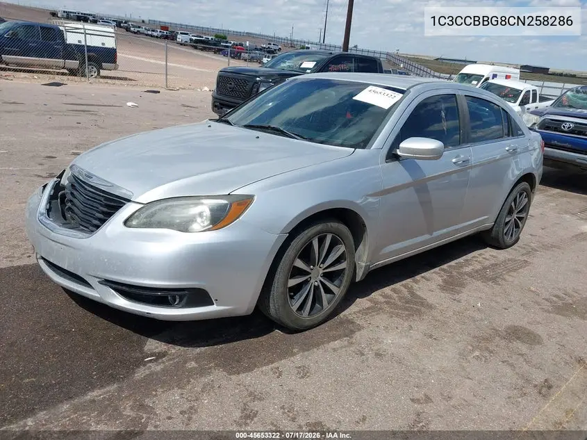2012 Chrysler 200 Touring VIN: 1C3CCBBG8CN258286 Lot: 45653322
