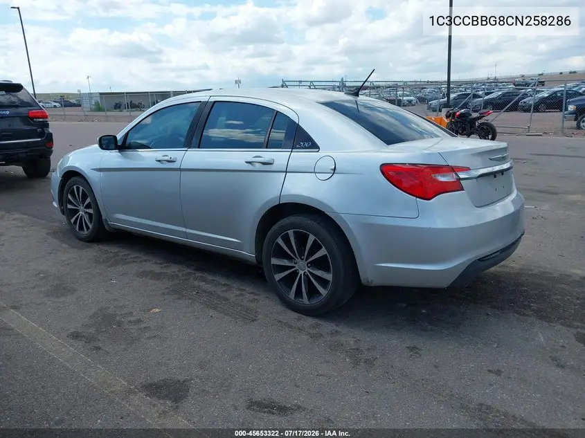 2012 Chrysler 200 Touring VIN: 1C3CCBBG8CN258286 Lot: 45653322