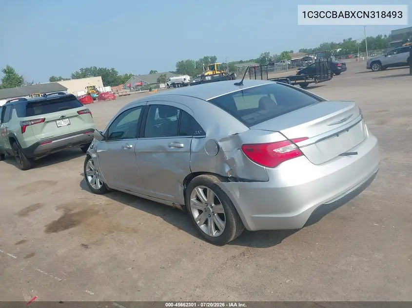 2012 Chrysler 200 Lx VIN: 1C3CCBABXCN318493 Lot: 45662301