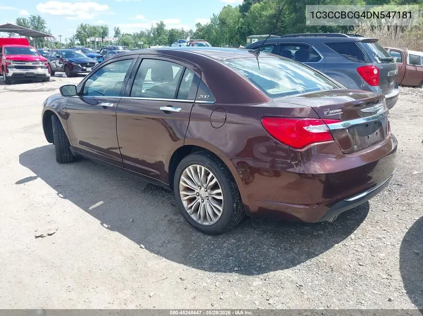 2013 Chrysler 200 Limited VIN: 1C3CCBCG4DN547181 Lot: 45248447