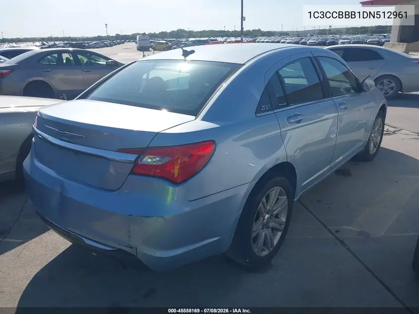 2013 Chrysler 200 Touring VIN: 1C3CCBBB1DN512961 Lot: 45558169