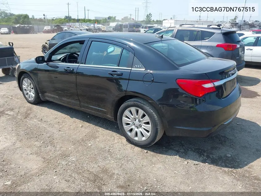 2013 Chrysler 200 Lx VIN: 1C3CCBAG7DN767515 Lot: 45639459
