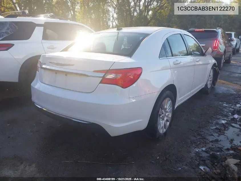 1C3CCBAB3EN122270 2014 Chrysler 200 Lx