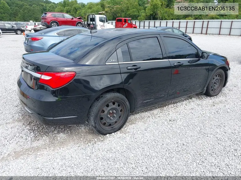 2014 Chrysler 200 Lx VIN: 1C3CCBAB1EN206135 Lot: 45307207