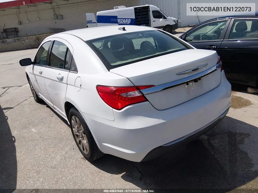 2014 Chrysler 200 Lx VIN: 1C3CCBAB1EN122073 Lot: 45637645