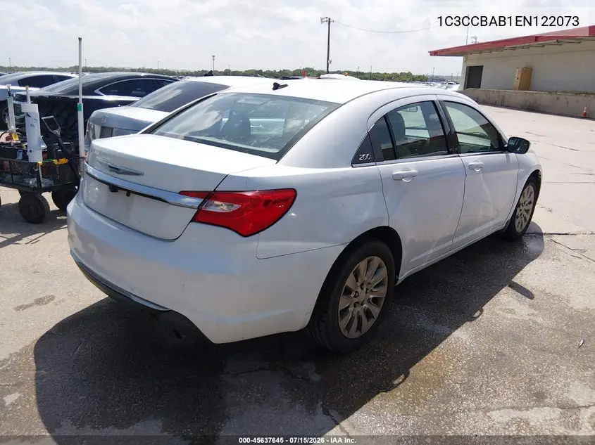 2014 Chrysler 200 Lx VIN: 1C3CCBAB1EN122073 Lot: 45637645