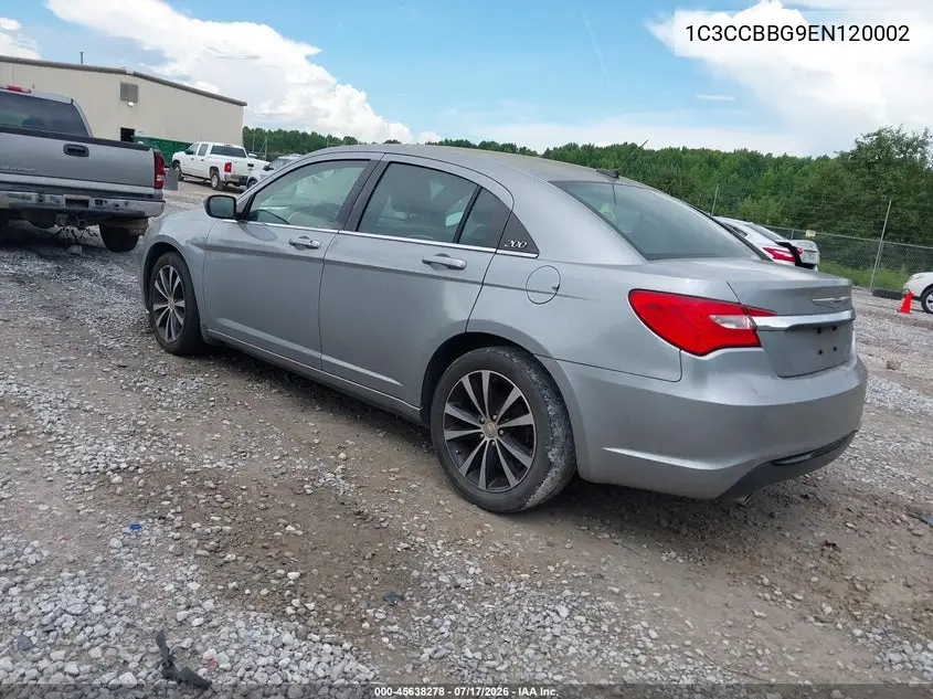 2014 Chrysler 200 Touring VIN: 1C3CCBBG9EN120002 Lot: 45638278