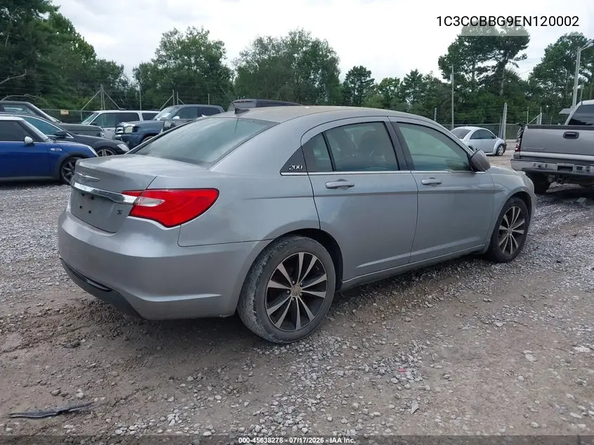 2014 Chrysler 200 Touring VIN: 1C3CCBBG9EN120002 Lot: 45638278