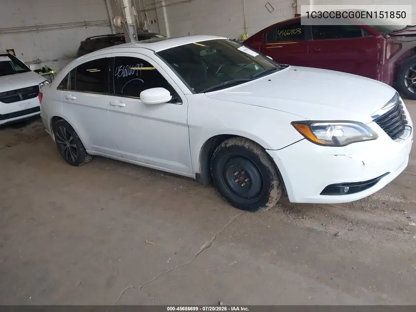 2014 Chrysler 200 Limited VIN: 1C3CCBCG0EN151850 Lot: 45686699