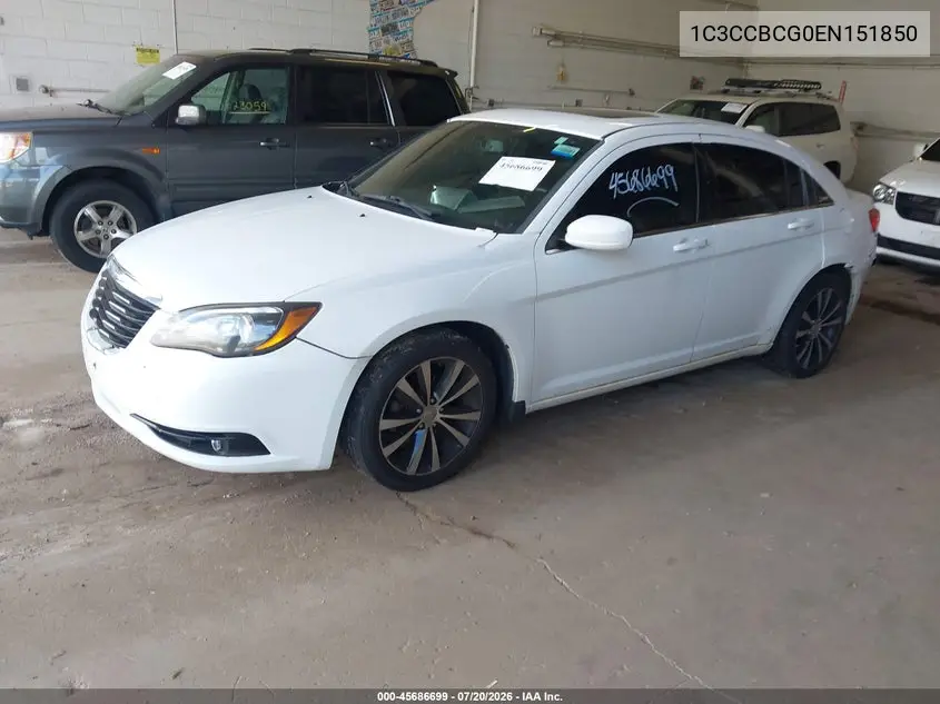 2014 Chrysler 200 Limited VIN: 1C3CCBCG0EN151850 Lot: 45686699
