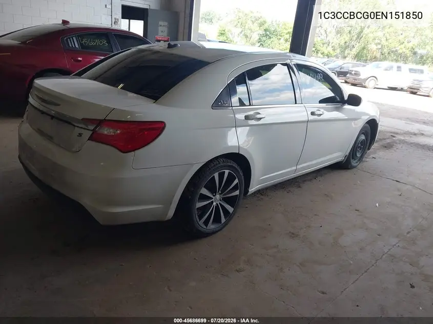 2014 Chrysler 200 Limited VIN: 1C3CCBCG0EN151850 Lot: 45686699