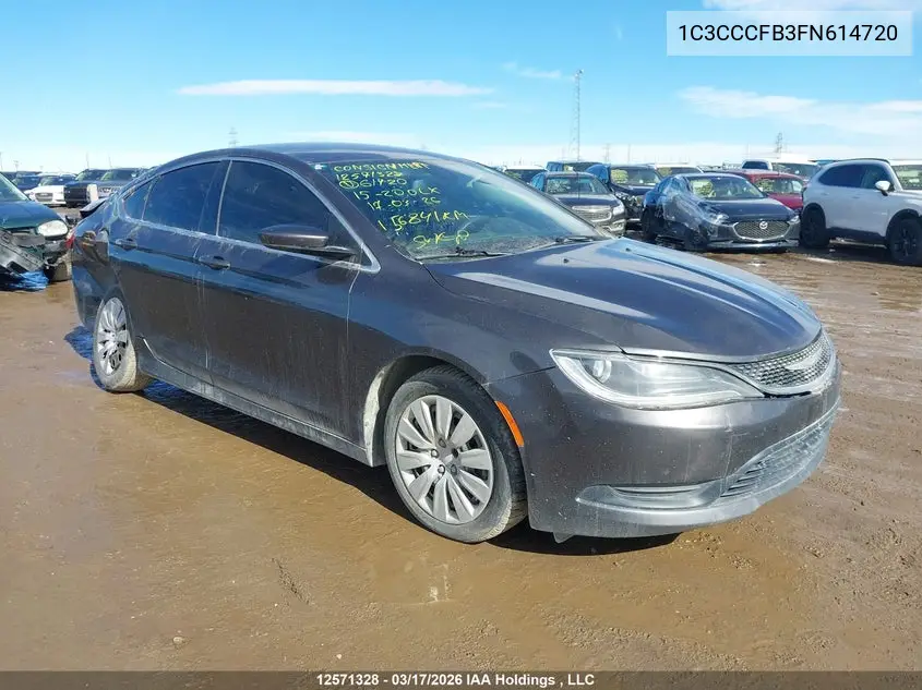 2015 Chrysler 200 Lx VIN: 1C3CCCFB3FN614720 Lot: 12571328
