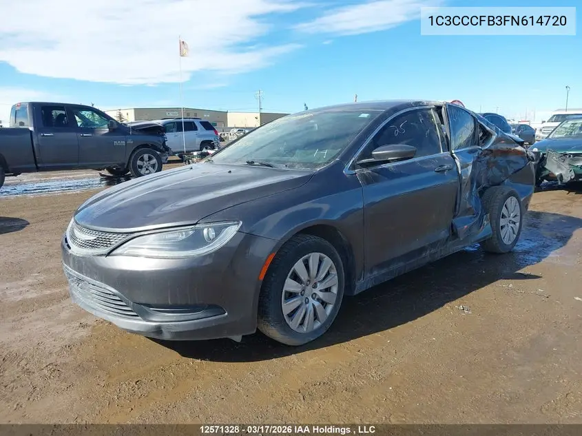 2015 Chrysler 200 Lx VIN: 1C3CCCFB3FN614720 Lot: 12571328