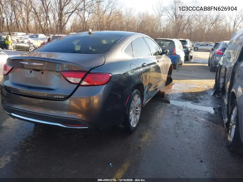 1C3CCCAB8FN626904 2015 Chrysler 200 Limited