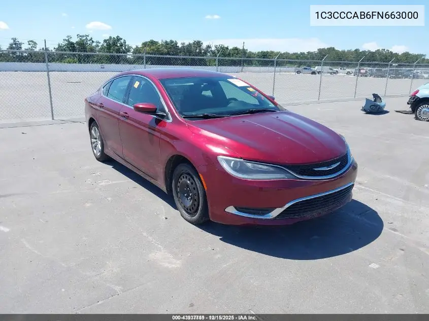 1C3CCCAB6FN663000 2015 Chrysler 200 Limited