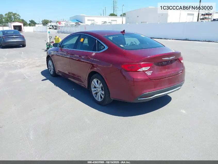 1C3CCCAB6FN663000 2015 Chrysler 200 Limited