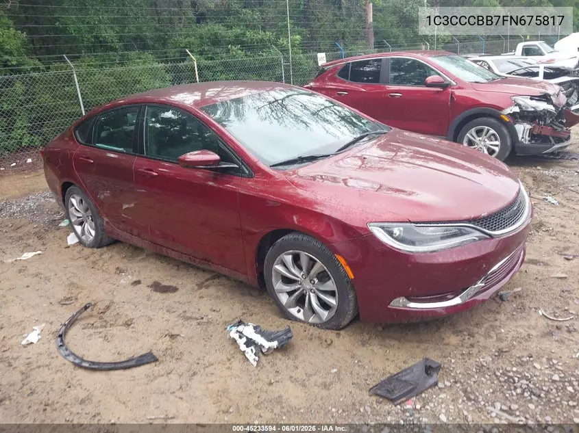 1C3CCCBB7FN675817 2015 Chrysler 200 S