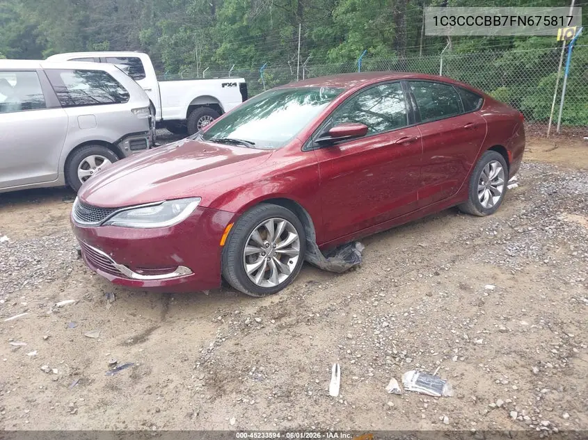 1C3CCCBB7FN675817 2015 Chrysler 200 S