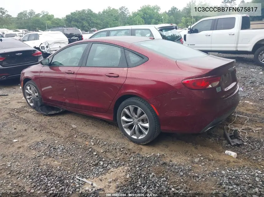 1C3CCCBB7FN675817 2015 Chrysler 200 S